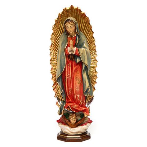 Our Lady Of Guadalupe Statue Wood Painted Val Gardena Online Sales On