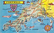 Cornwall Antique Maps, Old Maps of Cornwall, Vintage Maps of Cornwall, UK