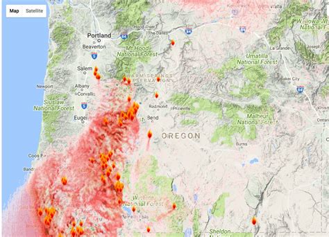 Wildfires In Oregon Map