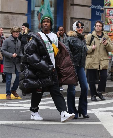 Spotted Aap Rocky In Raf Simons Puffa Jacket Asap Rocky Fashion