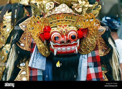 Barong Dance Mask Of Lion Ubud Bali Indonesia Stock Photo Alamy