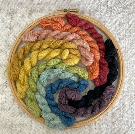 Rainbow Crewel Plant Dyed Wool Embroidery Yarn Folksy