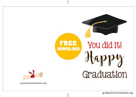 Congratulations Graduation Cards Free Printable Free Printable Templates