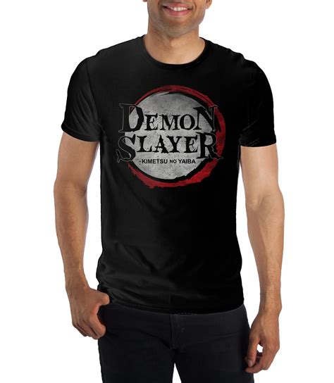 Shirts Demon Slayer Logo Short Sleeve T Shirt Mens Black Men