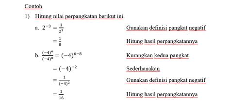 Cara Menghitung Pangkat Negatif Riset