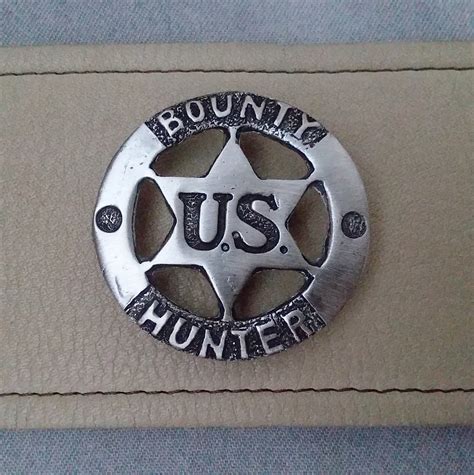 U S Bounty Hunter Badge With Pin Back Etsy