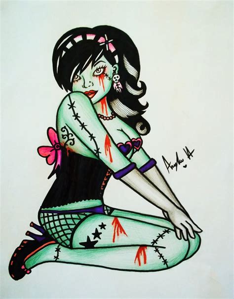 Zombie Pin Up 1 By Rawrnessxx On Deviantart