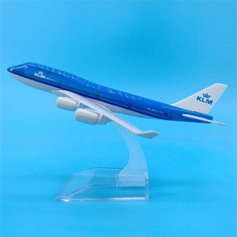 16cm Klm Royal Dutch Airlines Boeing 747 Metal Airplane Model Diecast 1