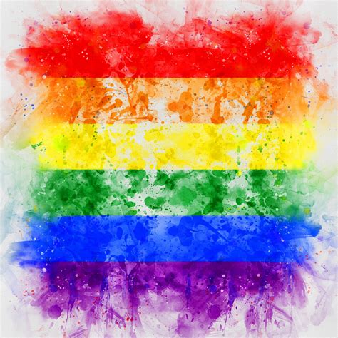 bandera digital de la bandera lgbt del arco iris foto premium