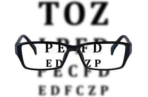 Eye Glasses Isolated With Eye Chart Stock Illustration Illustration