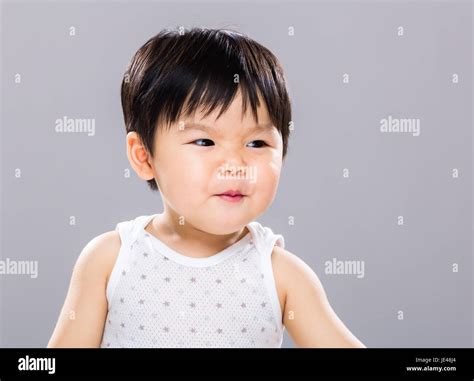 Little Boy Make Funny Face Stock Photo Alamy