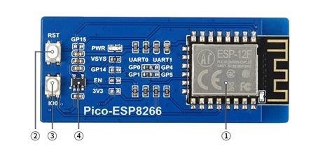 Esp8266 Wifi Module For Raspberry Pi Pico Supports Tcpudp Protocol