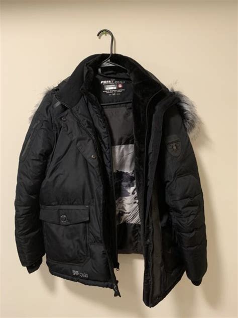 Point Zero Mens Down Bomber Style Hooded Jacket Sz S Nwot Ebay