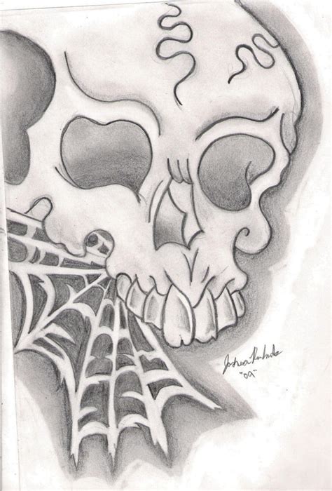 New School Skull Sketch By Joshua Rowlands On Deviantart