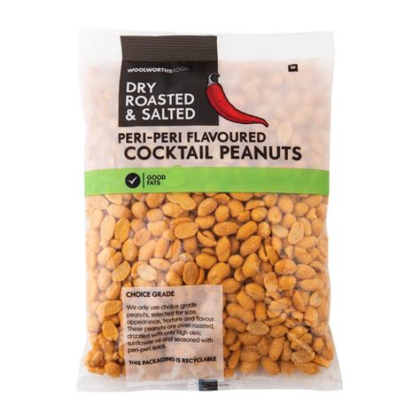 Roasted And Salted Peri Peri Flavoured Cocktail Peanuts 450 G Za