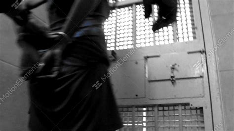 Sexy Beautiful Woman Crime Heels Prisons Detention Jail Prison Handcuffs Stock Video Footage
