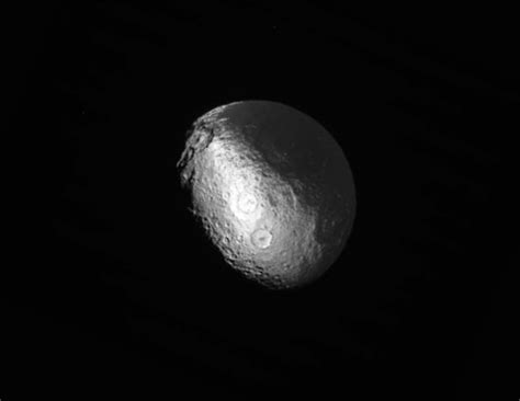 A Northern View Of Saturns Stained Moon Iapetus Lights In The Dark
