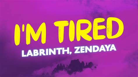Labrinth Zendaya Im Tired Lyrics Euphoria Soundtrack Youtube