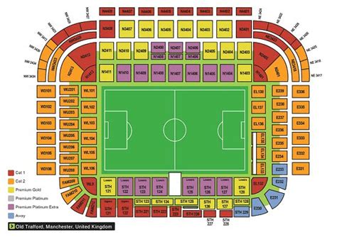 Old Trafford Seat Map