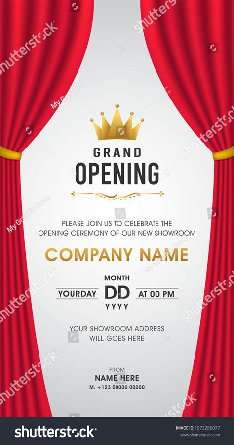 4772 Opening Ceremony Invitation Card Design Images Stock Photos
