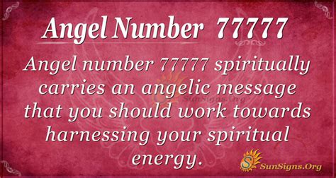Angel Number 77777 Meaning Spiritual Energy Sunsignsorg