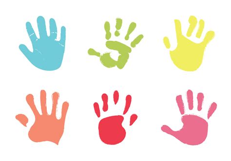 Kids Hand Print Vector Art Icons And Graphics For Free Download