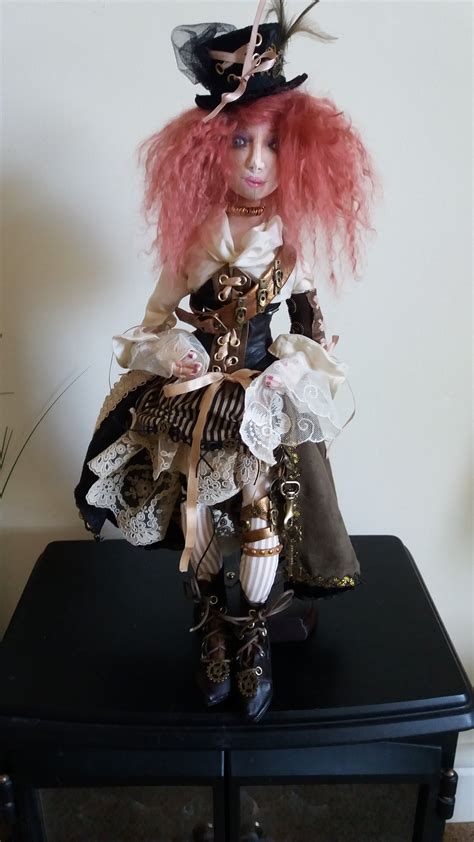 Ooak Steampunk Cloth Doll This Is Lydiai Made Her From Cotton And