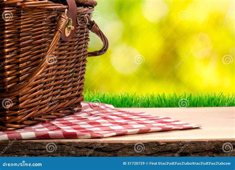 Picnic Basket On The Table Royalty Free Stock Images Image 31720729