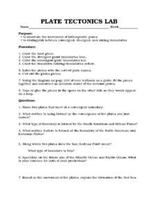 Draw the differential manometer which is carrying fluids of different specific gravities. Plate Tectonics Lab 7th - 9th Grade Worksheet | Lesson Planet