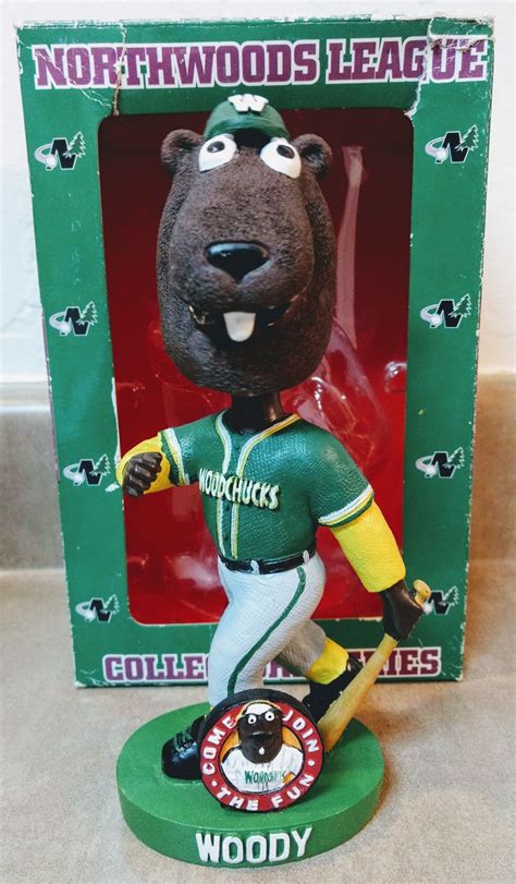 Wisconsin Woodchucks Mascot Woody Bobblehead Bobble Head Woody Mascot