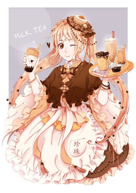 I Like Milk Tea Xd Digital Artist Digital Drawing Bubble Milk Tea