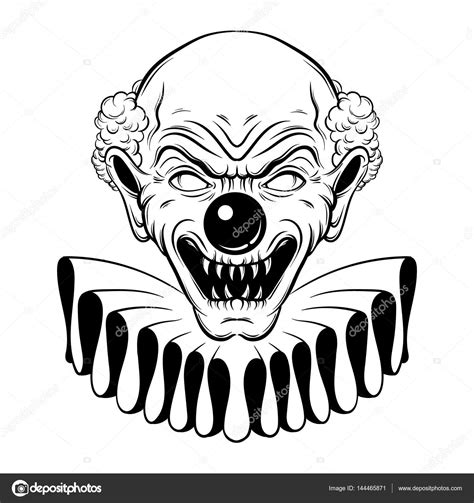 Vector Hand Drawn Illustration Of Angry Clown Stock Vector Image By