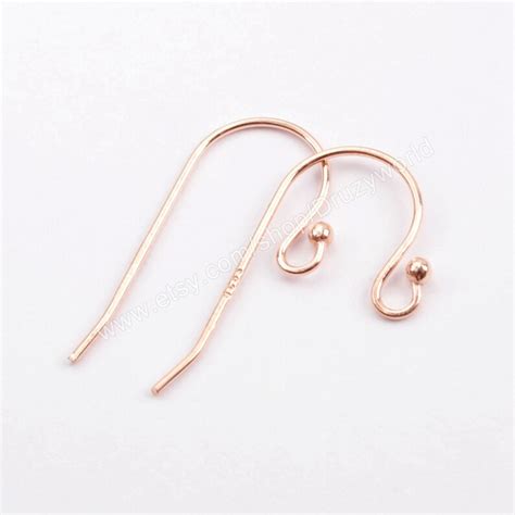 Pairs Sterling Silver Fish Hook Earrings Findings With Gold Etsy