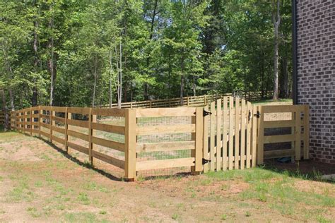 4 Rail Ranch W Picket Style Gate Accurate Fence Atlanta Fence Company