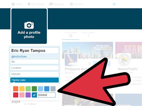 There are a lot of ways to find your color codes online. How to Change the Theme on Twitter: 5 Steps (with Pictures)