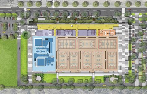 Floor Plan Indoor Sports Complex Design Plan