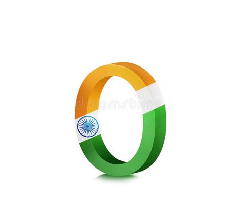 Alphabetic Letters With India Flag A To Z And 1 To 0 3d Illustration