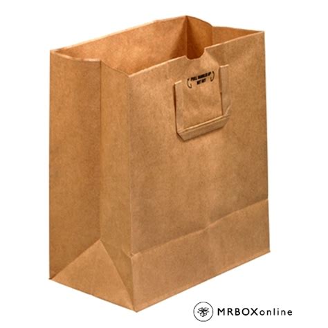12x7x14 Flat Handle Grocery Bags Paper Bags Mrboxonline