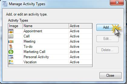 Custom Activity Types Leaf Crm