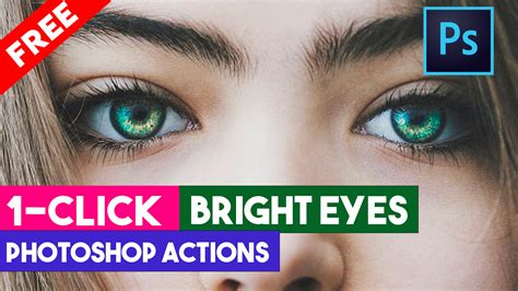 1-Click Brighten Eyes in Photoshop Actions Free Download