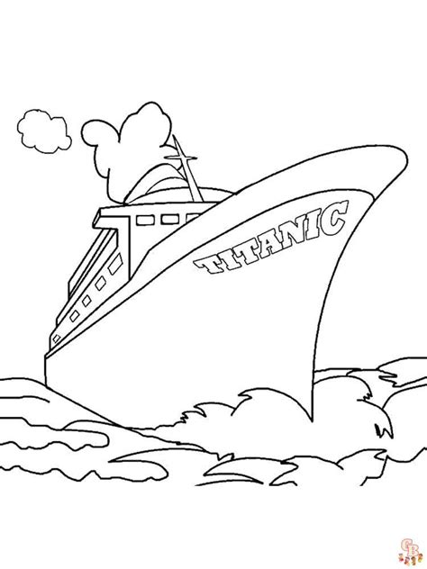 Free Titanic Coloring Pages For Kids Gbcoloring