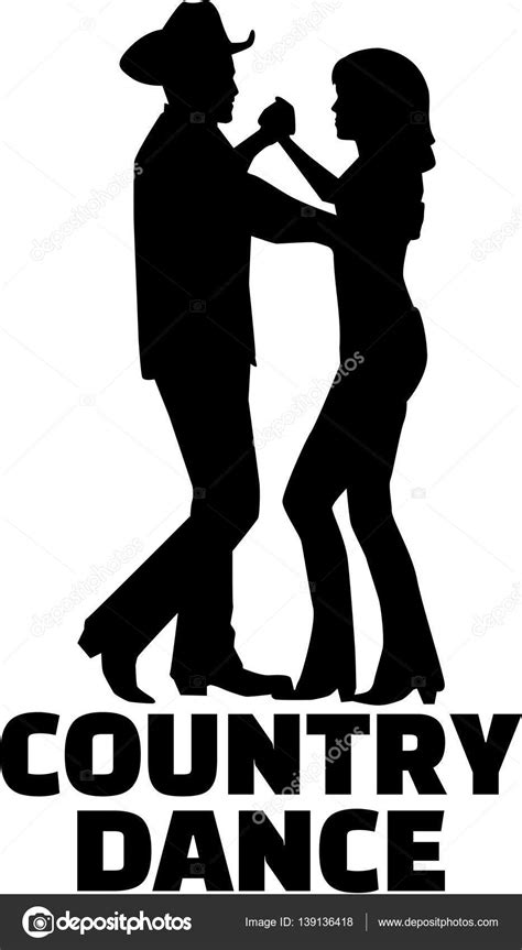 Country Western Couples Dancing Clipart