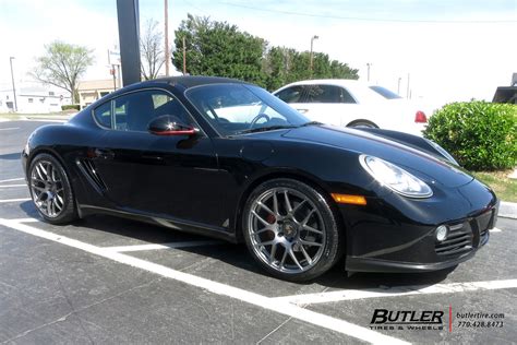Lowered Porsche Cayman S With 19in Avant Grade Ruger Mesh Wheels And