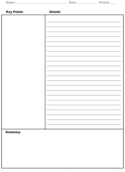 64 Free Cornell Note Templates Cornell Note Taking Explained