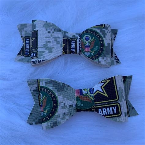 Army Hair Bow Etsy