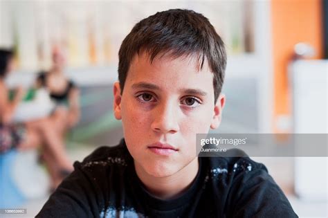 Serious Twelve Years Old Boy High Res Stock Photo Getty Images