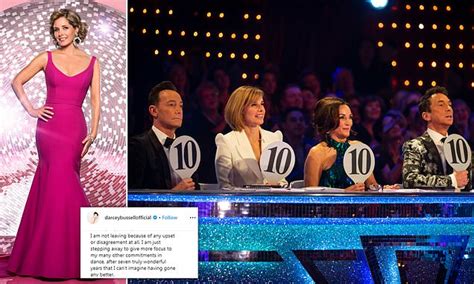 Strictly Come Dancing S Darcey Bussell Steps Down As Judge Daily Mail Online