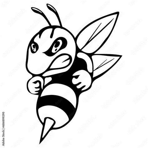 Hornet Bee Mascot Svg Png Hornet Mascot Svg File Hornet Cut Files