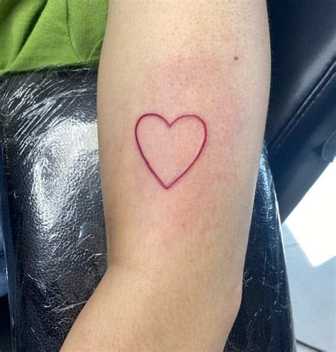 Discover 75 Outline Red Heart Tattoo Super Hot Ineteachers