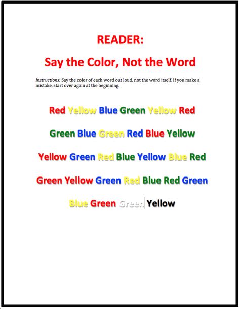 Facilitation Quick Tips Say The Color Not The Word Etr